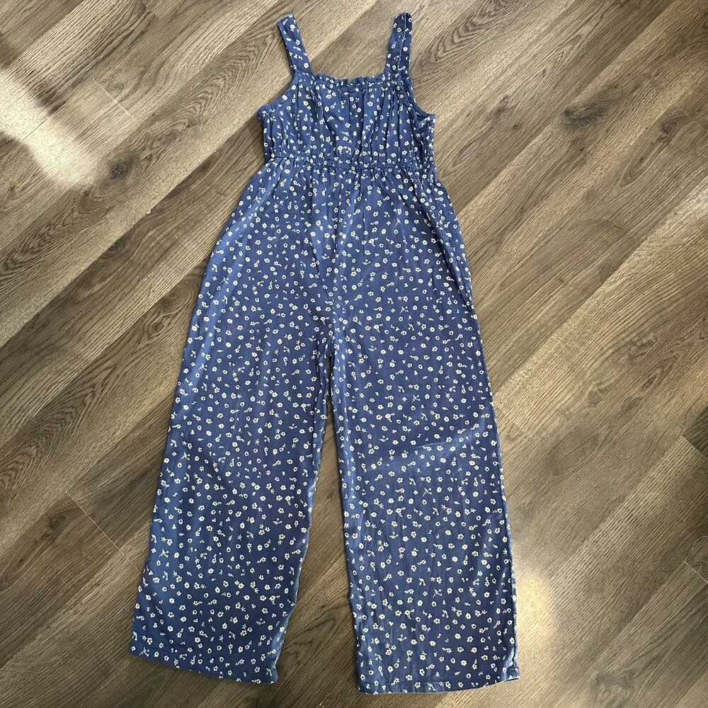 GIRLS CAT & JACK BLUE FLORAL ROMPER